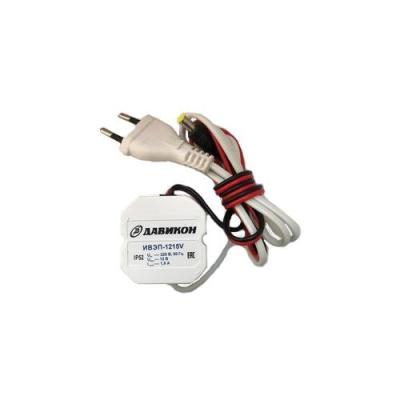 Блок питания 12В 1,5А Давикон ИВЭП-1215V с вилкой и разъемом Блок питания 12В 1,5А Давикон ИВЭП-1215V с вилкой и разъемом