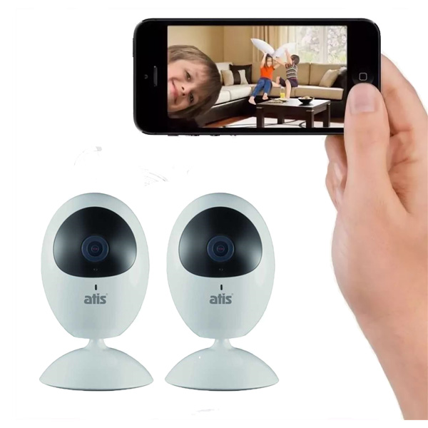 Детальное изображение товара "Комплект WI-FI видеонаблюдения 2Мп ATIS для помещений" из каталога оборудования для видеонаблюдения