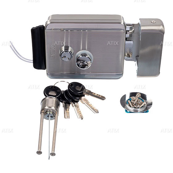 Детальное изображение товара "Электромеханический замок ATIX AT-L-1EM/SS-PK из нержавейки" из каталога оборудования для видеонаблюдения