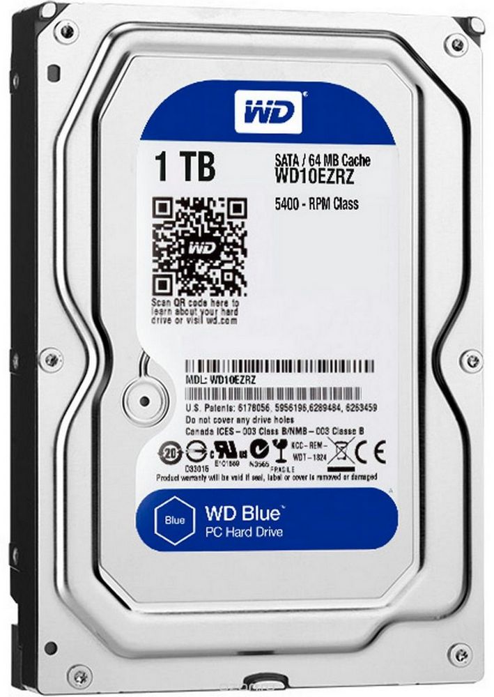 Детальное изображение товара "Жесткий диск 1 Тб для компьютера Western Digital Blue (WD10EZEX)" из каталога оборудования для видеонаблюдения