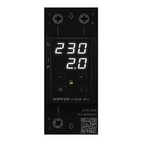 Реле напряжение с контролем тока Welrok VI-63 bk