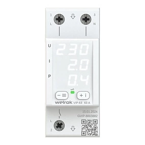 Реле напряжение с контролем тока Welrok VIP-63