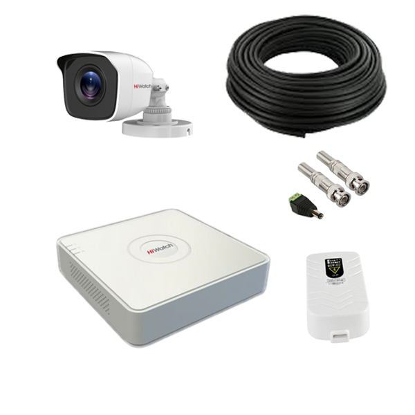 Комплект HD видеонаблюдения 2Мп HiWatch для улицы