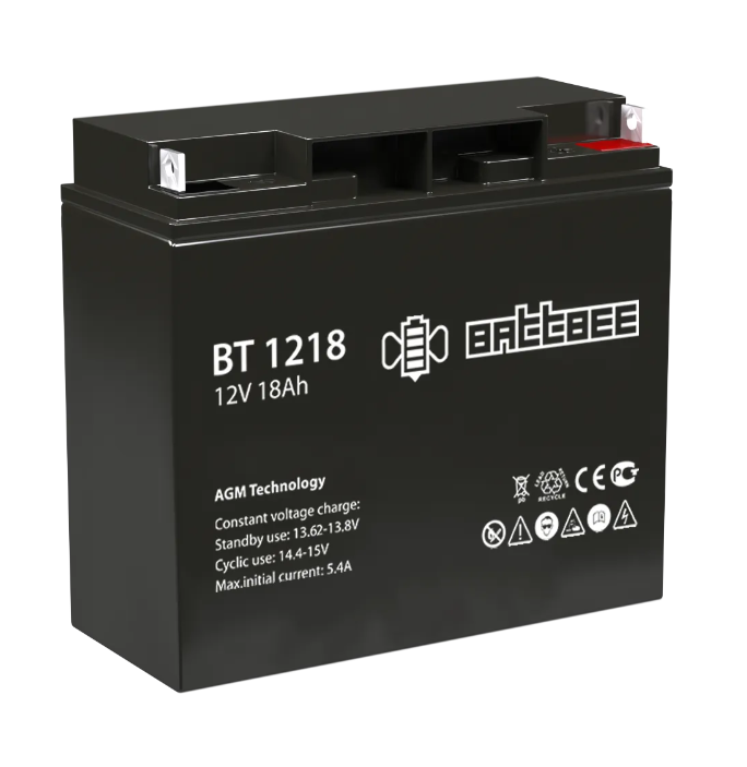 Детальное изображение товара "Аккумуляторная батарея BattBee BT 1218" из каталога оборудования для видеонаблюдения
