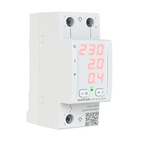 Детальное изображение товара "Реле напряжение с контролем тока Welrok VIP-50 red" из каталога оборудования для видеонаблюдения