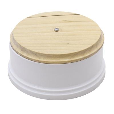 Ретро коробка распределительная Salvador, пластик, круглая некрашенная рамка, D100, белая
