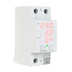 Детальное изображение товара "Реле напряжение с контролем тока Welrok VIP-32 red" из каталога оборудования для видеонаблюдения