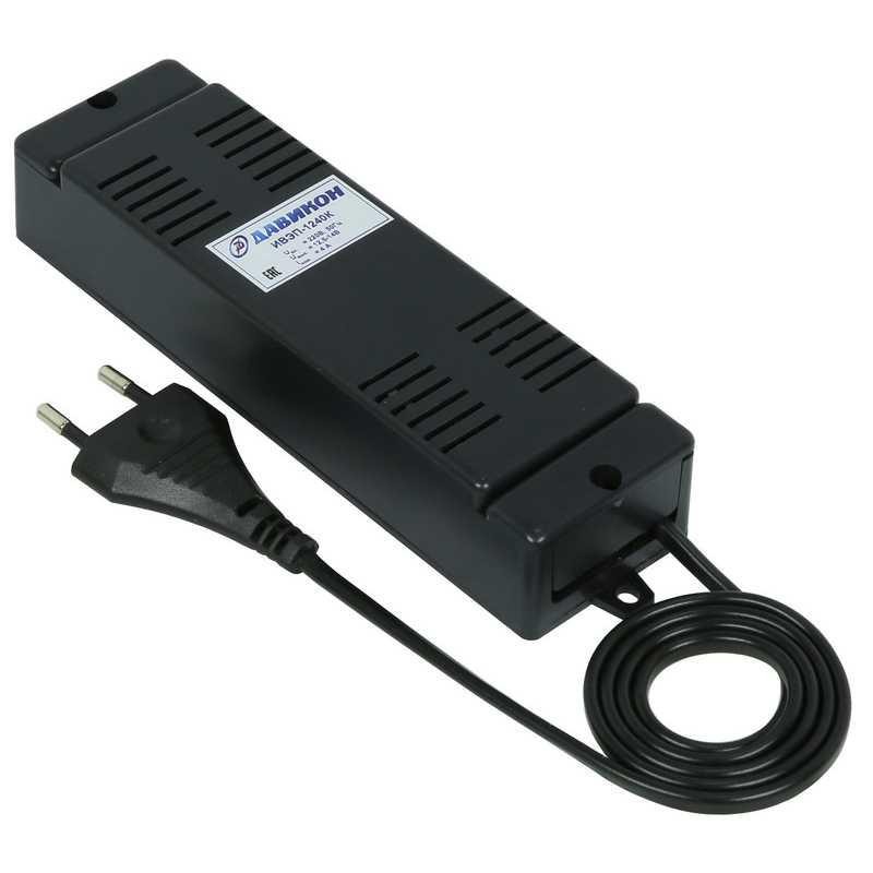 Детальное изображение товара "Блок питания 12В 4А Давикон ИВЭП-1240K крепление на стену (ранее ИВЭП-1240)" из каталога оборудования для видеонаблюдения