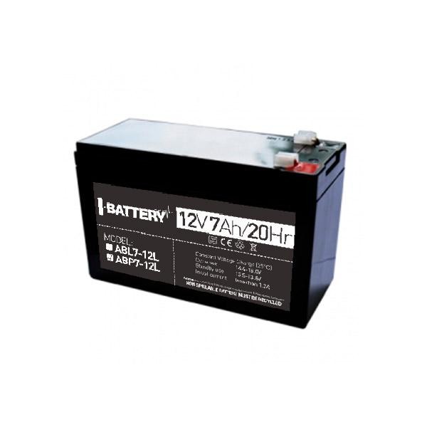 Детальное изображение товара "Аккумуляторная батарея 12В/7Ач I-Battery ABP7-12L" из каталога оборудования для видеонаблюдения