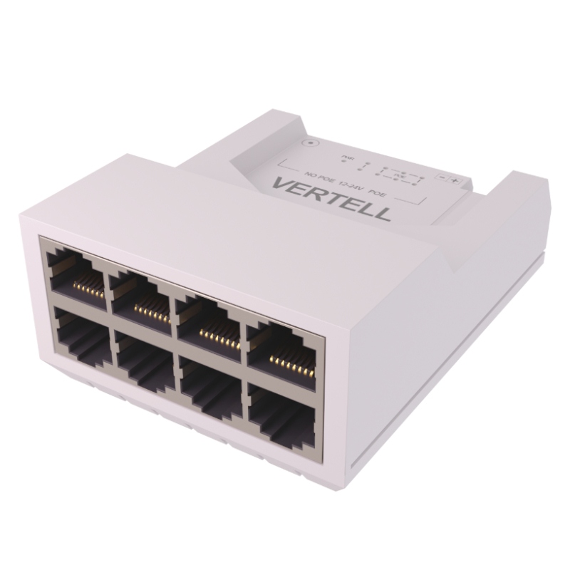 Детальное изображение товара "Коммутатор видеонаблюдения VERTELL VT-S8 (PASSIVE POE 12-24В)" из каталога оборудования для видеонаблюдения