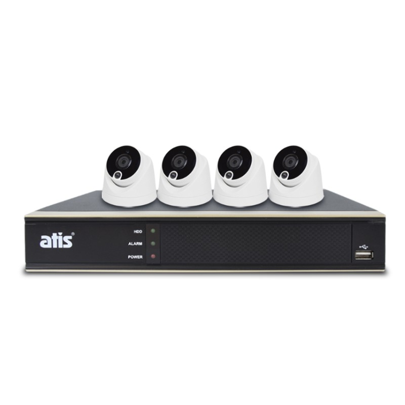 Детальное изображение товара "Комплект видеонаблюдения ATIS PIR kit 4int 5MP с 4 камерами для помещений" из каталога оборудования для видеонаблюдения
